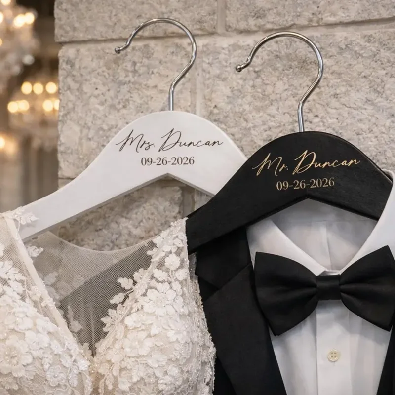 Personalized Bride and Groom Hangers