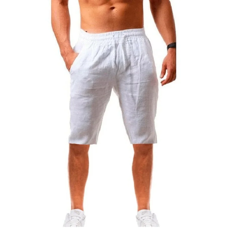 Men’s Cotton Linen Bermuda Shorts