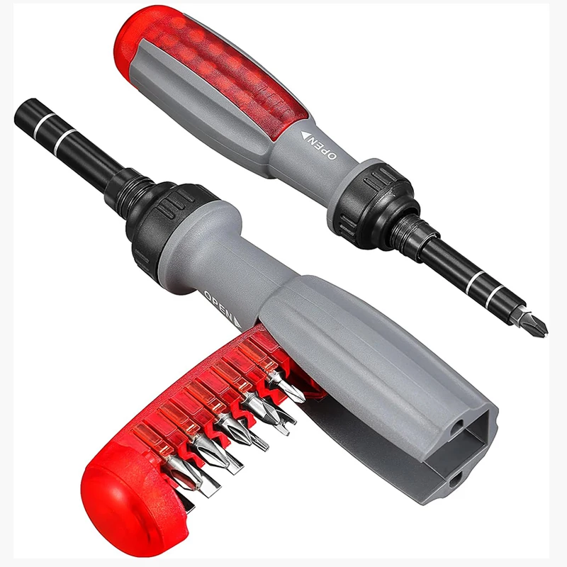 Telescopic Ratchet Screwdriver with Bits