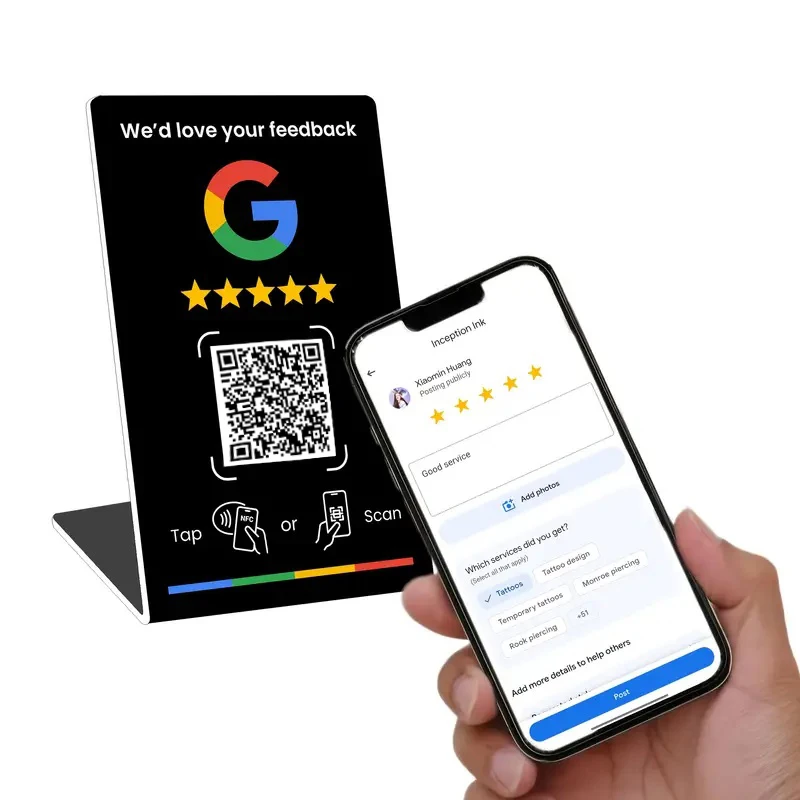 NFC Tabletop Review Sign
