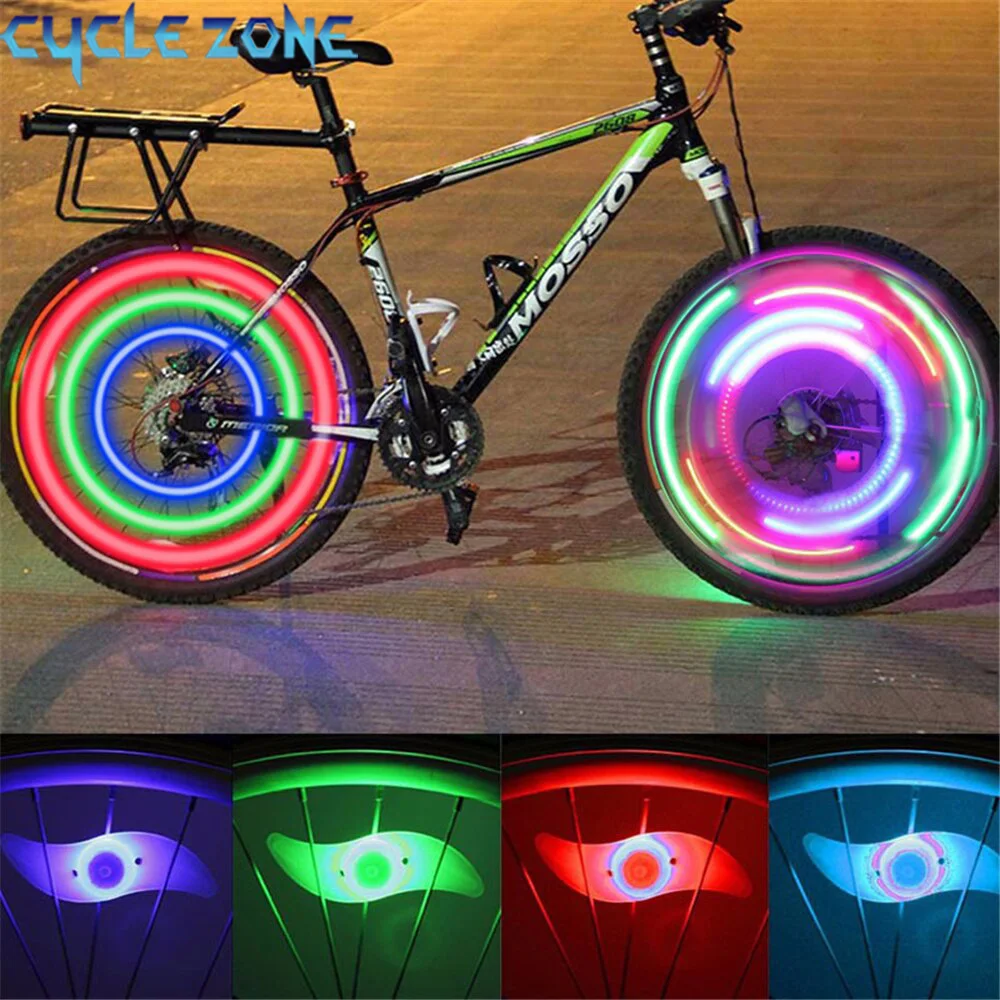 תאורת LED צבעונית לגלגל אופניים
