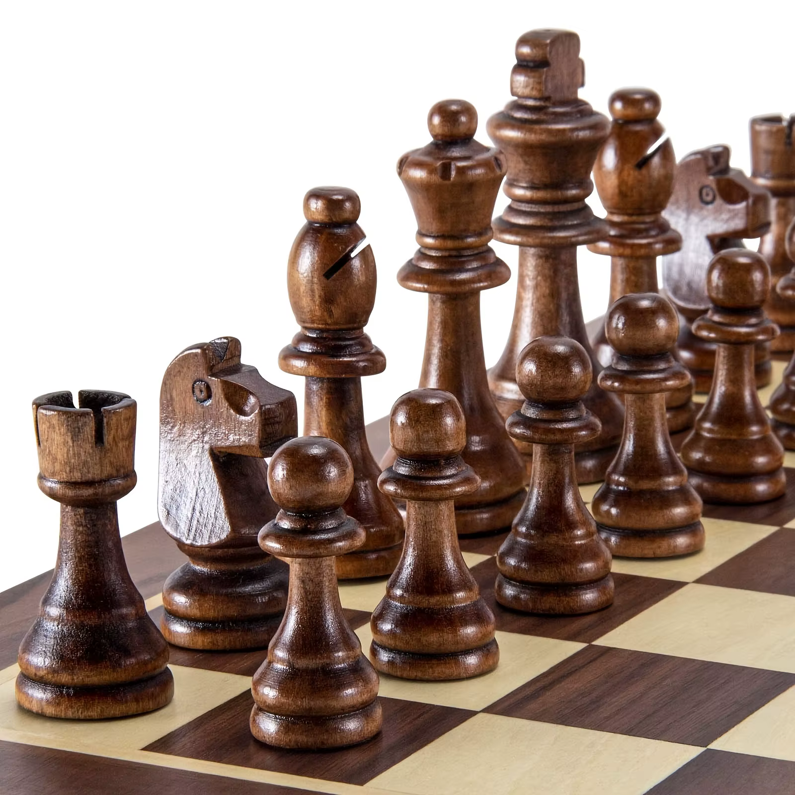 Wooden Chess Pieces without Board
