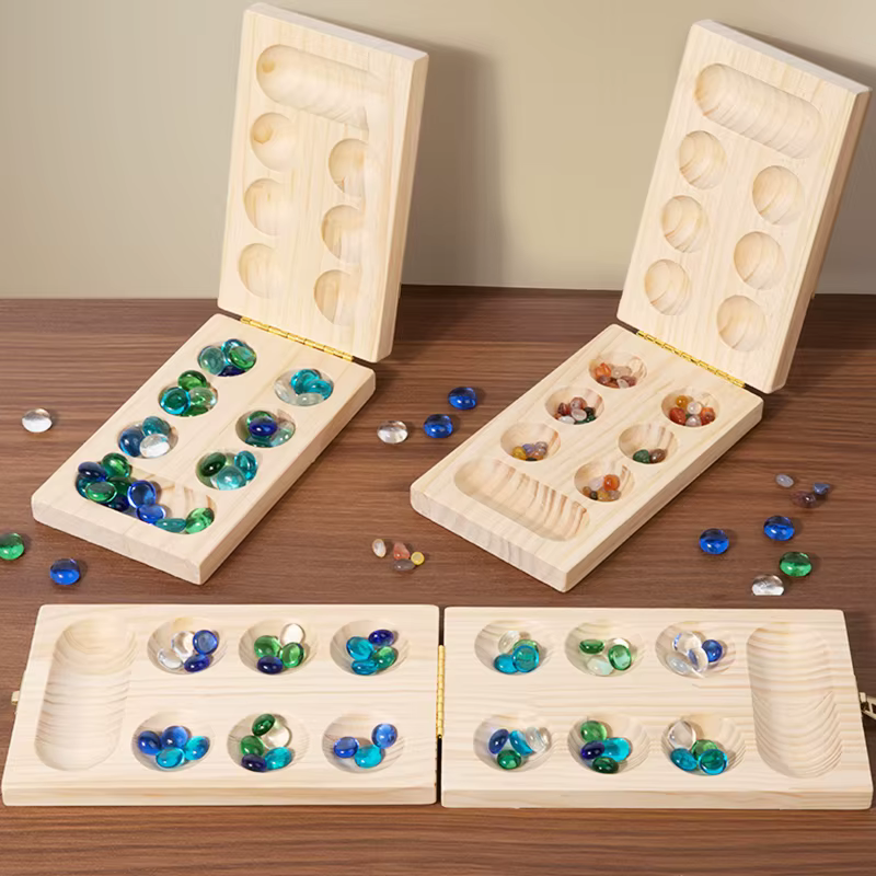 Mancala Game with Folding Board
