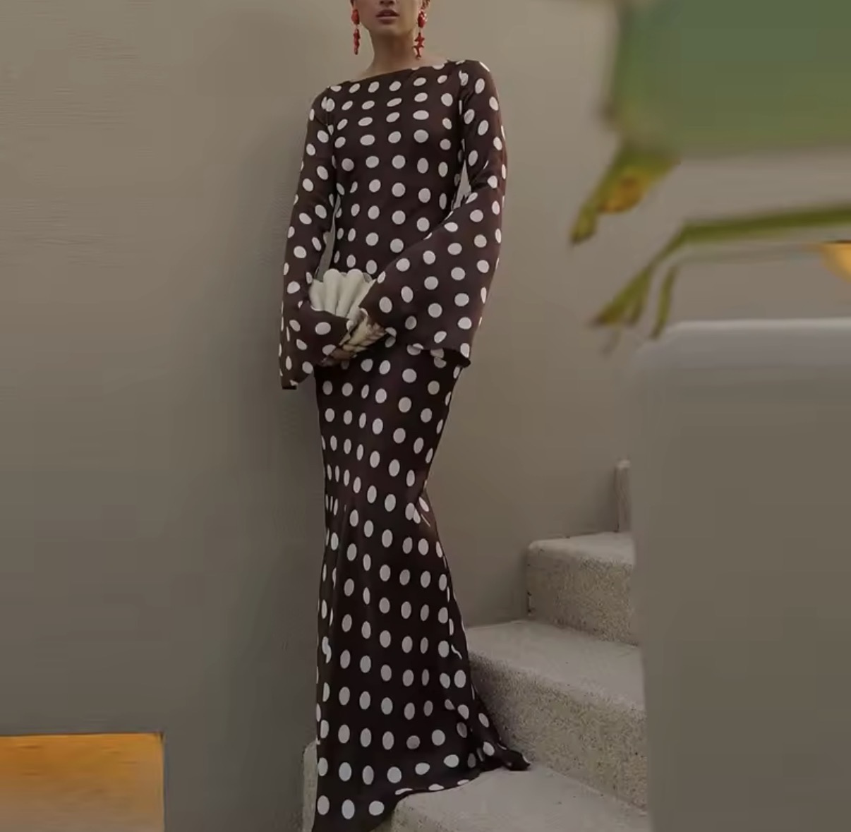 Polka Dot Maxi Dress