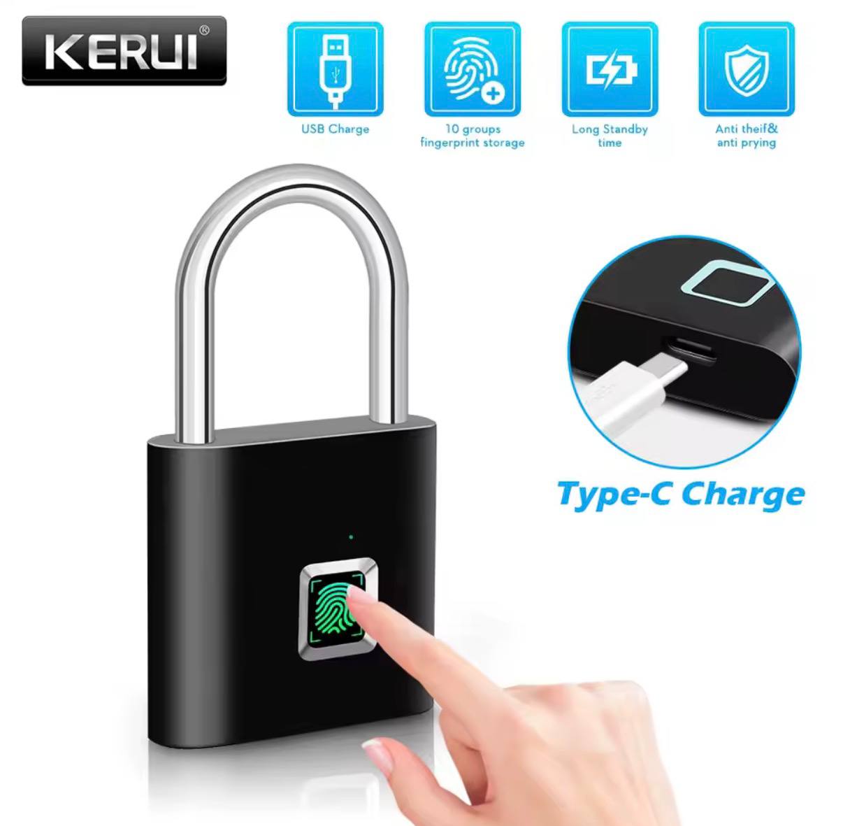 Rechargeable Fingerprint Padlock