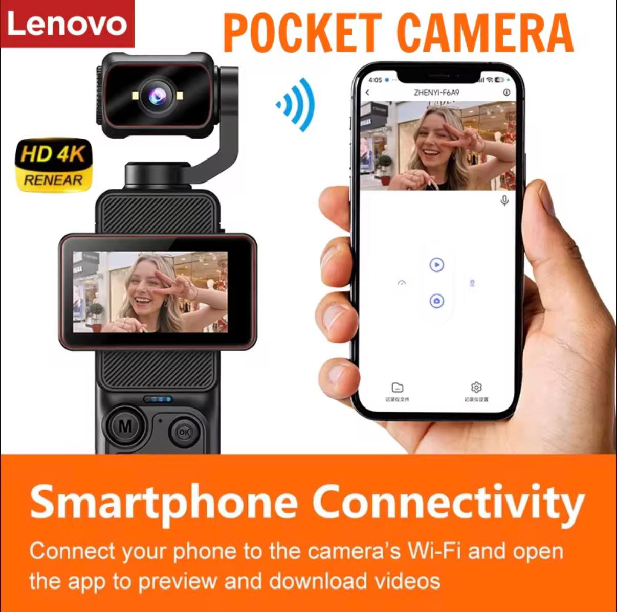 Pocket Camera with Rotating Screen